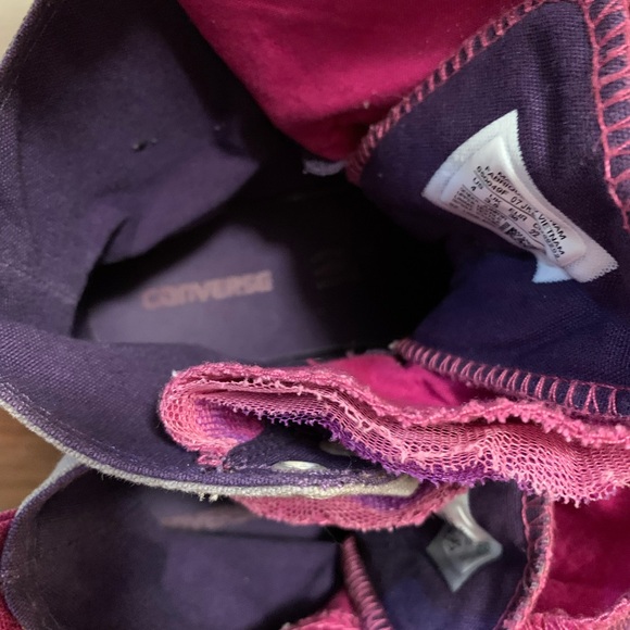 Converse All Star Ruffled Tulle Tongue gray High Top Size 4 - Picture 10 of 11